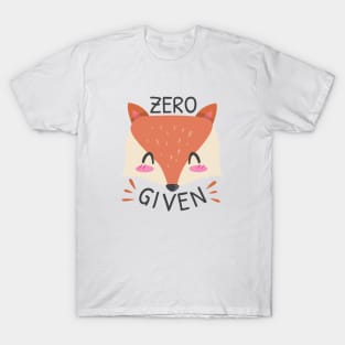 Cute Fox Cartoon Animals Character Design T-Shirt